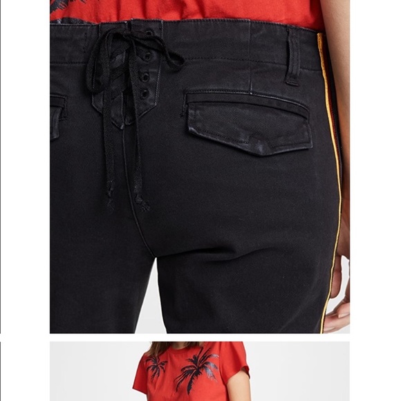 Pam & Gela ribbon embellished white jeans. - Picture 10 of 12